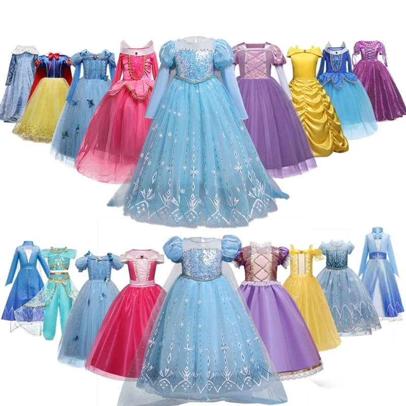 

Детское платье с длинным рукавом, с блестками