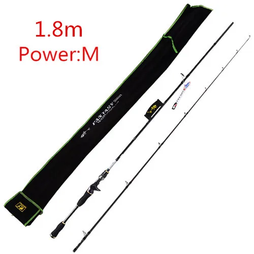 1.8m M Baitcsting удочки 1,8 m 2,1 m 2,4 m Углеродные M/ML/MH Varas De Pesca удочки Canne a Peche - Цвет: 1.8m M