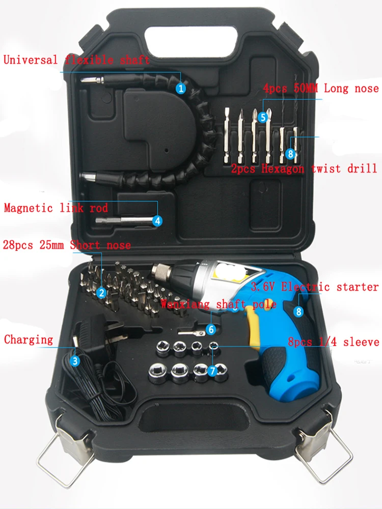 Электрическая отвертка с гибким валом литиевая для деформации втулка 3 6