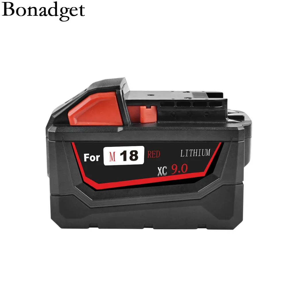 Bonadget для Milwaukee M18 9000mAh 18V электроинструменты перезаряжаемая литий ионная батарея