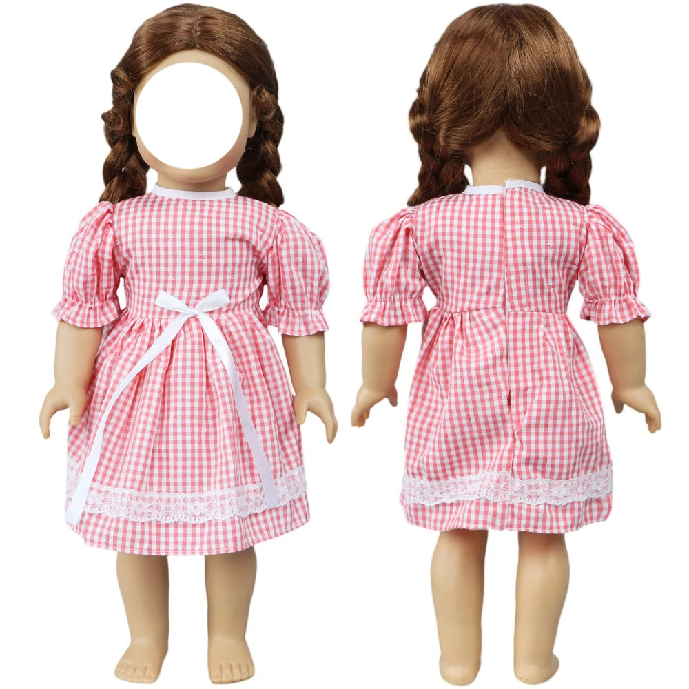 Модная обувь ручной работы кружевное платье в кукольном стиле для 18 дюймовой