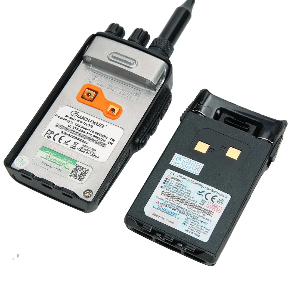 WOUXUN KG-UV7D 136-174/375-512mhz 7W высокомощный любительский переносной любительский радиоприёмник рация обновление KG-UVD1P KG-UV6D