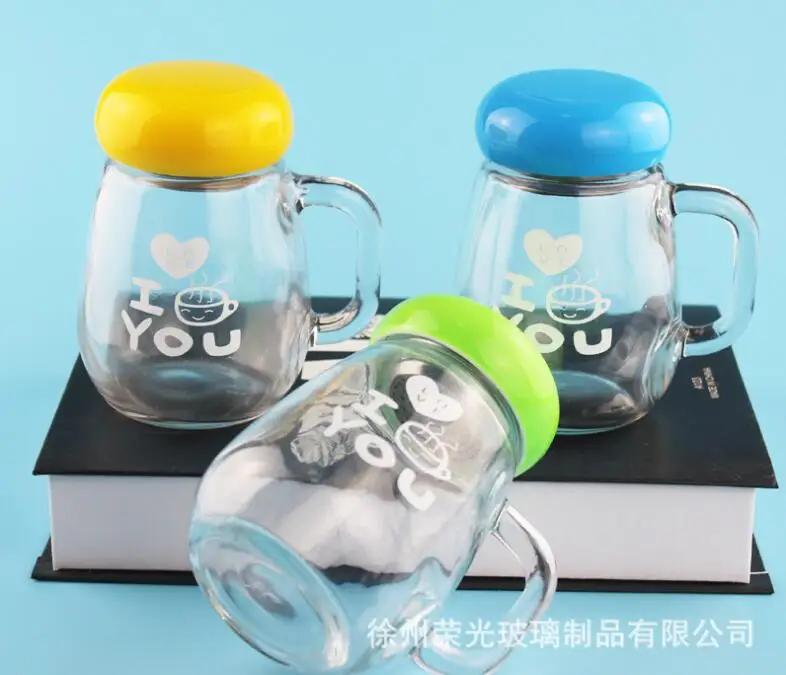 

Creative Transparent Glass Tea Cup Classic Heat-Resistant Glass Cup Glass Tea Mug Glass Coffee Mug With Lid Drinking Utensils