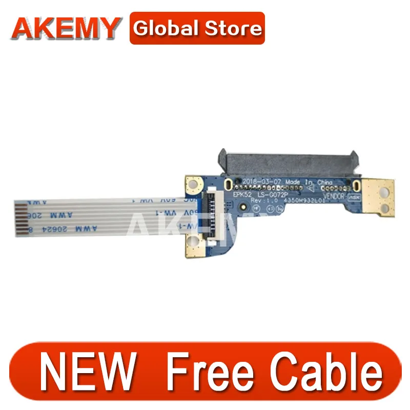 

Akemy NEW Original FOR HP 15-DA 15-DB HDD HARD DRIVE CONNECTOR CABLE BOARD LS-G072P 435OM932L01 8pin 100% Tested Free Cable