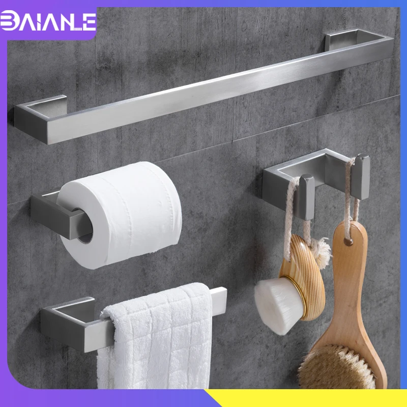 Набор аксессуаров для ванной комнаты из нержавеющей стали вешалка полотенец