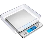 Портативные Кухонные весы из нержавеющей стали, 3 кг0,1 г, электронные ювелирные цифровые весы, весы для еды, диеты, Почтовые весы, измерительные весы