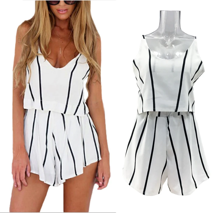 Полосатый Белый укороченный топ костюм набор 2019 женский спортивный два предмета