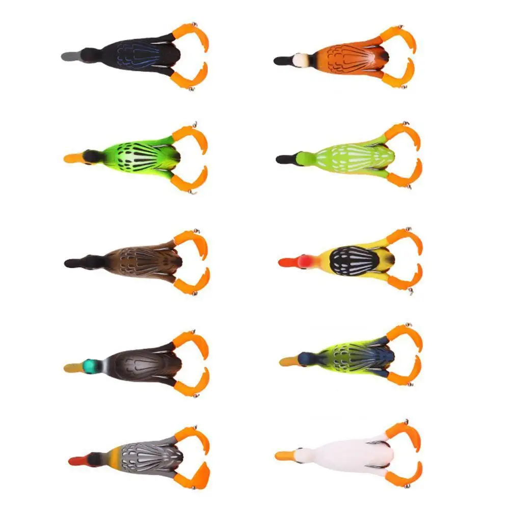 

Duck Soft Fishing Lure 9.5cm 12g Topwater 3D Simulation Rotate Fake Fishing Propeller Baits Lure Floating Rubber Tools U9B9