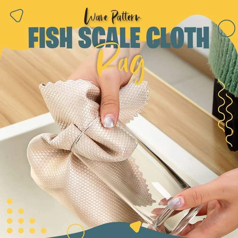 

3/5pc Efficient Microfiber Fish Scale Wipe Cloth Anti-grease Wiping Rag Super Absorbent Home Washing Dish Kitchen Cleaning Towel