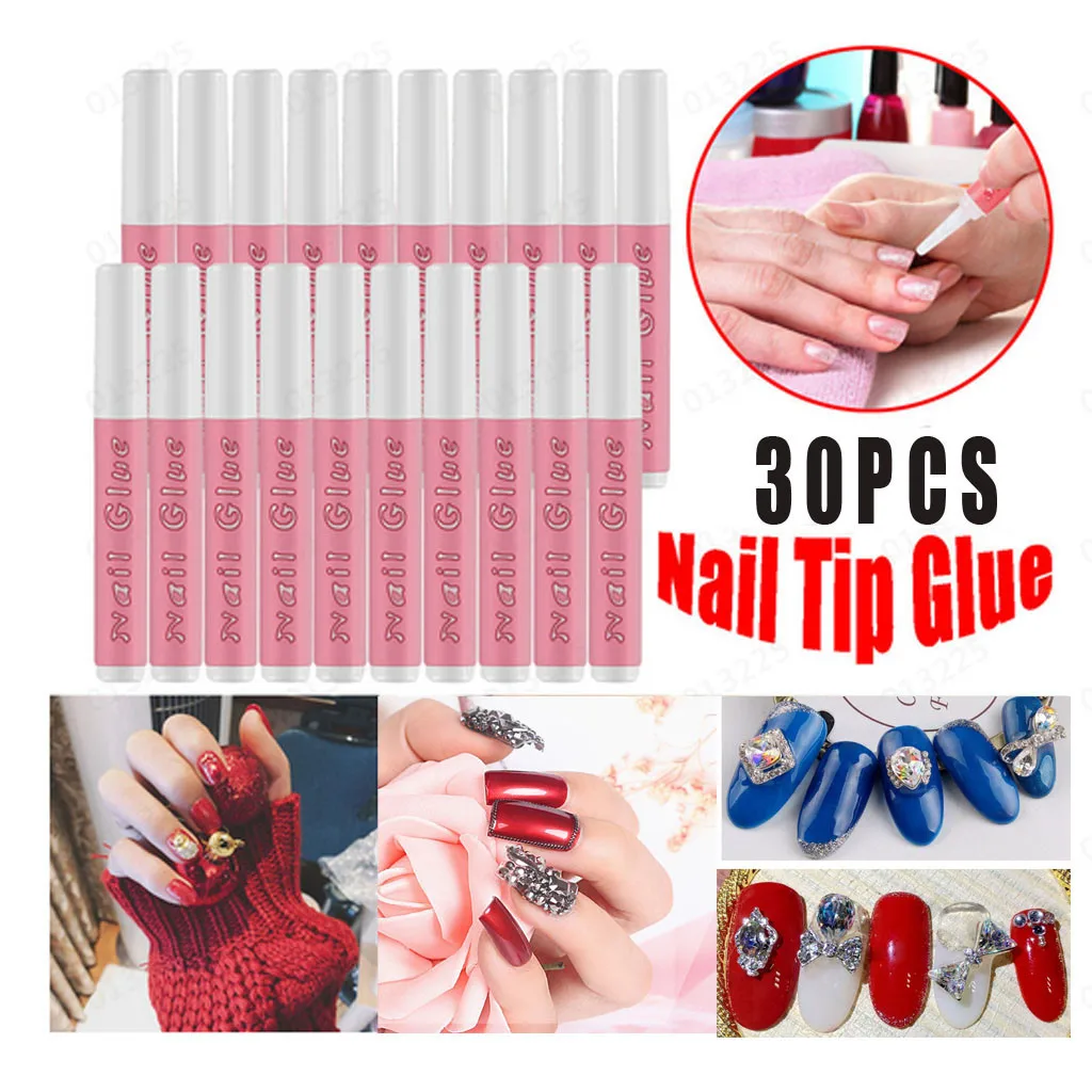 

30/40PCS Nail Tip Glue Beauty Quick Drying False Adhesive Nail Glue Acrylic Make Up Nail Glue Acrylic Easy To Wear Make Up