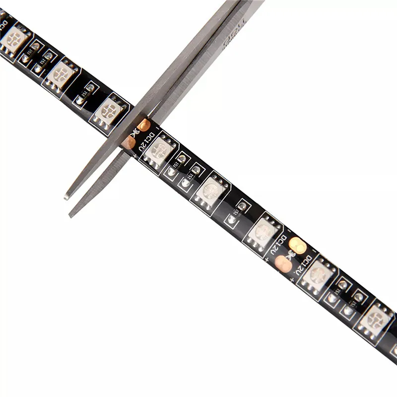 DC12V Светодиодная лента 5050 60leds/m Черный PCB гибкий светодиодный светильник RGB/теплый
