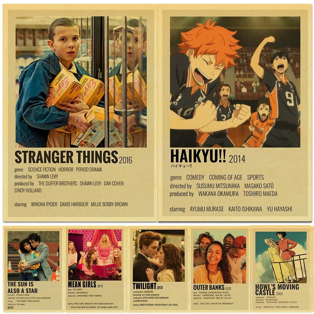 Классическая серия фильмов винтажные постеры Haikyuu!/внешние банки хорошее