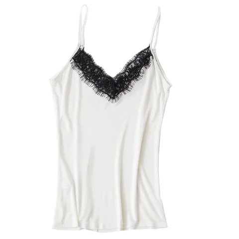 Женские шелковые топы SuyaDream, кружево, черные, фиолетовые, белые