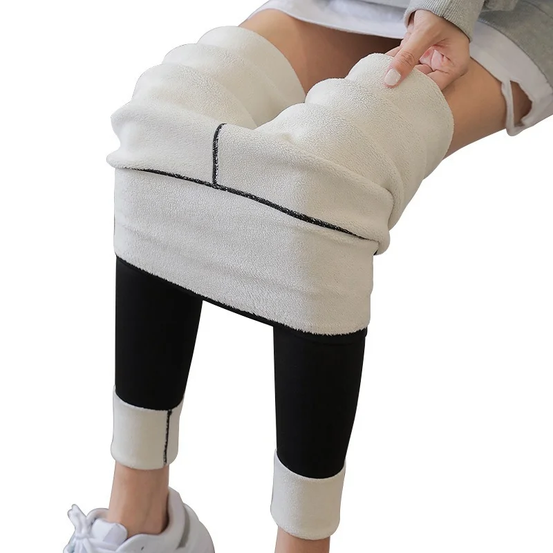 

Женские леггинсы с высокой талией, облегающие Обтягивающие Леггинсы для йоги, бархатные утепленные брюки-Бобби из акуловой кожи