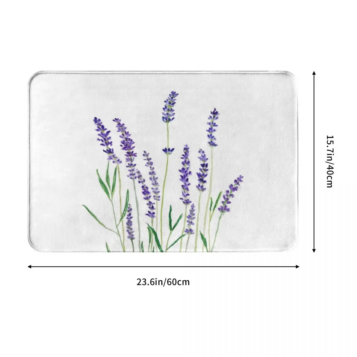 Фиолетовый Лавандовый коврик ковер нескользящий напольный из полиэстера для