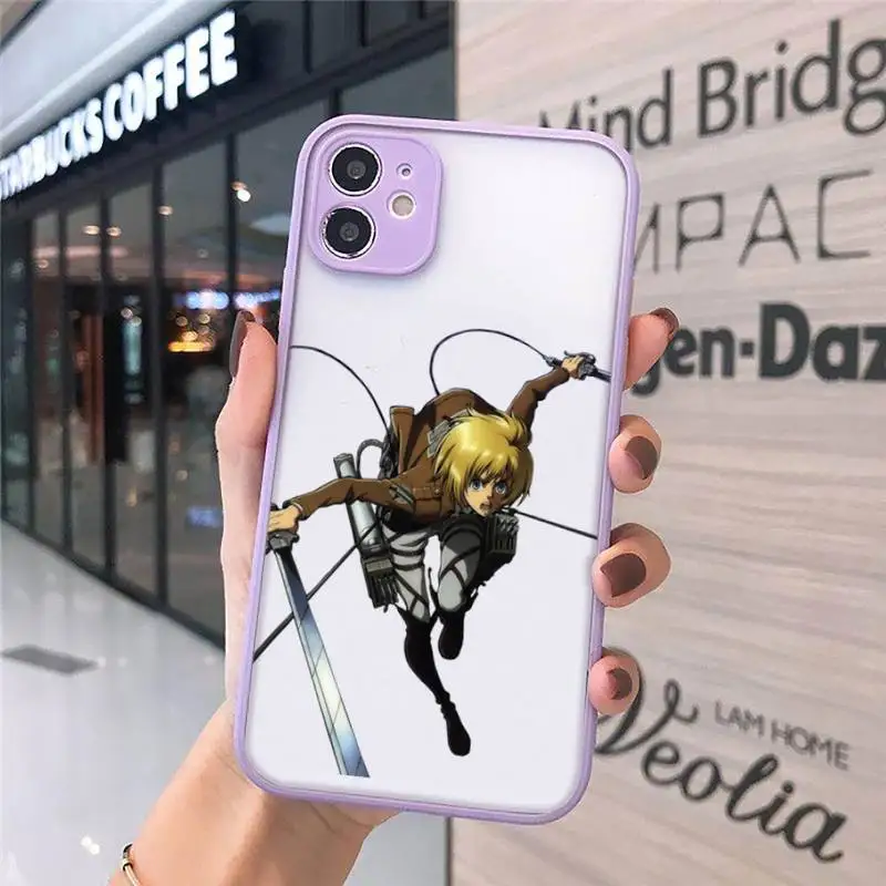 

Attack on Titan Armin Arlert anime Phone Cases matte transparent For iphone 7 8 11 12 plus mini x xs xr pro max cover