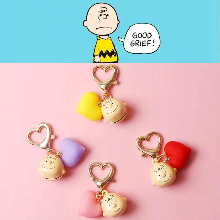 Новинка 2019 милый брелок с мультипликационным принтом Charlie Brown для дам креативная