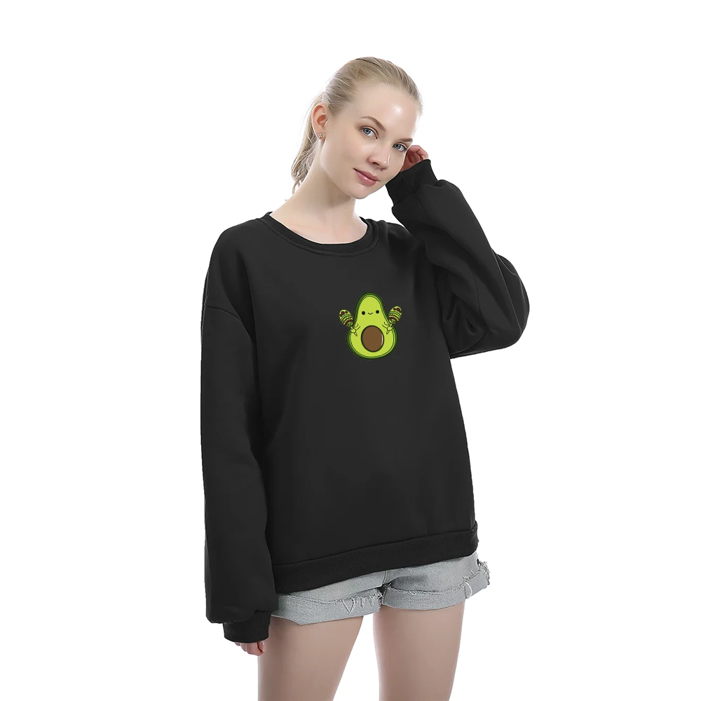 

Sudadera Mujer Cartoon Avocado Printed Hoodies Women Long Sleeve Crewneck Casual Sweatshirt Harajuku Kawaii Pullovers Oversized