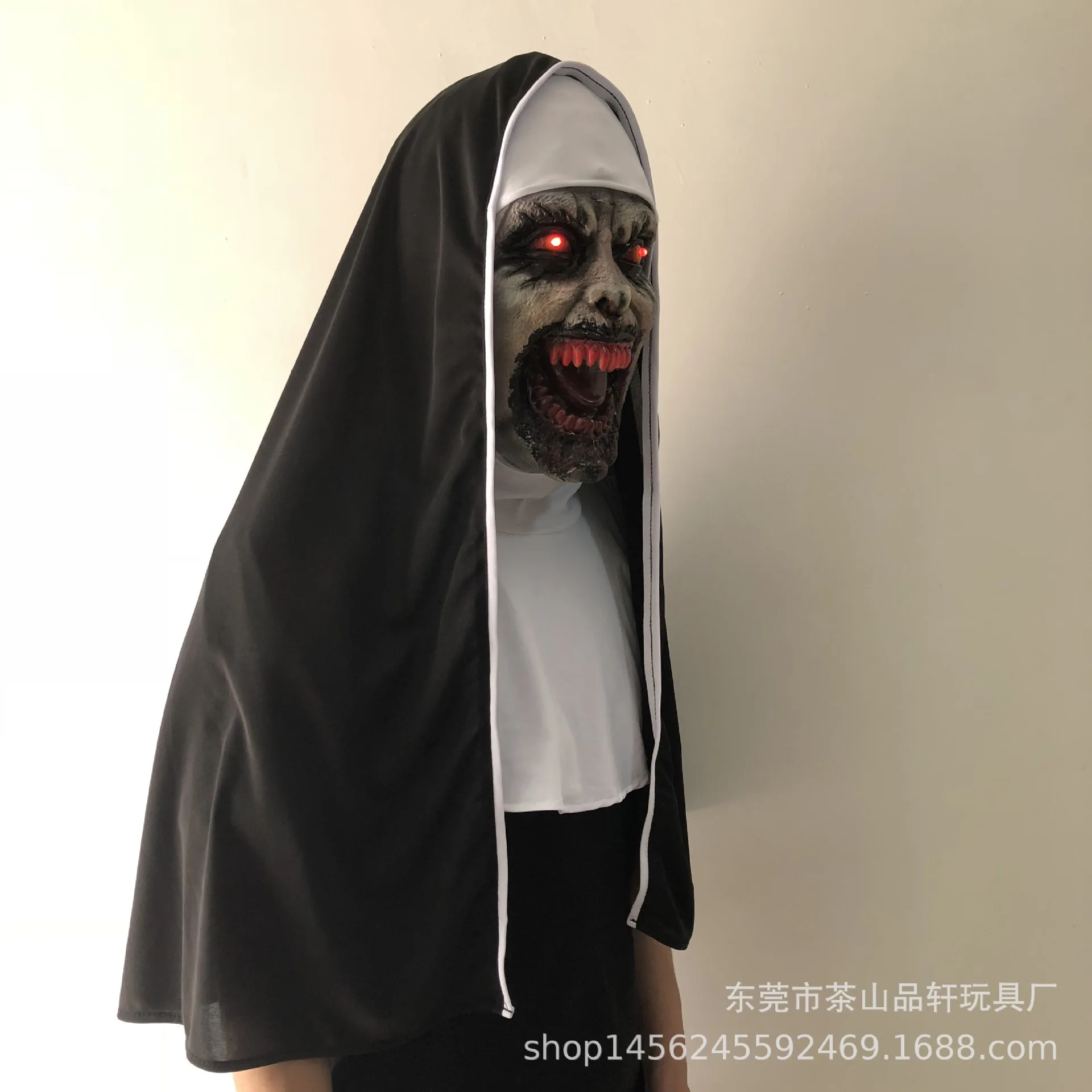 Маска к Хэллоуину монахини led маска реквизит для дома с привидениями страшные