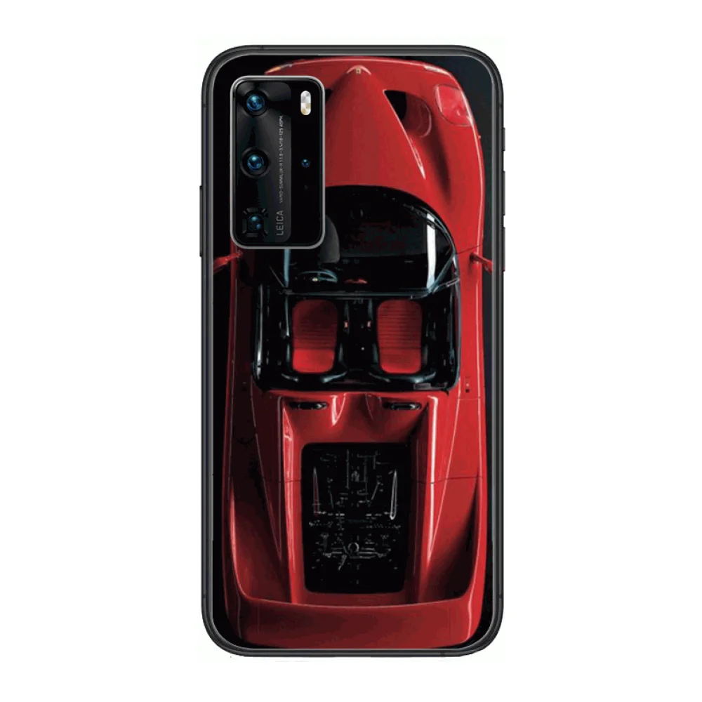 

X Supercar High-end Custom Phone case Phone Case For Huawei P 40 30 20 10 Lite Smart Z Pro Black Etui Coque Painting Hoes