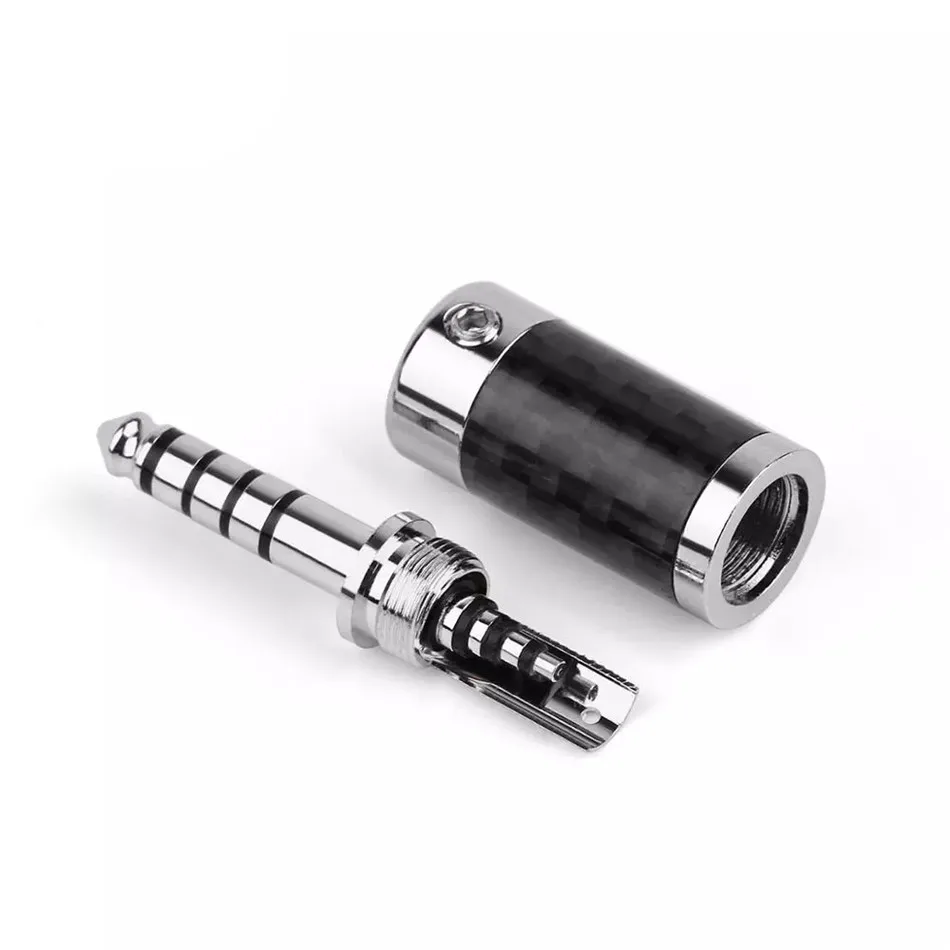 4.4mm Connector Rhodium Plated 4.4 mm 5 Pole Carbon Fiber Earphone Plug For NW-WM1ZA Headset Audio Jack Wire Metal Adapter | Электроника