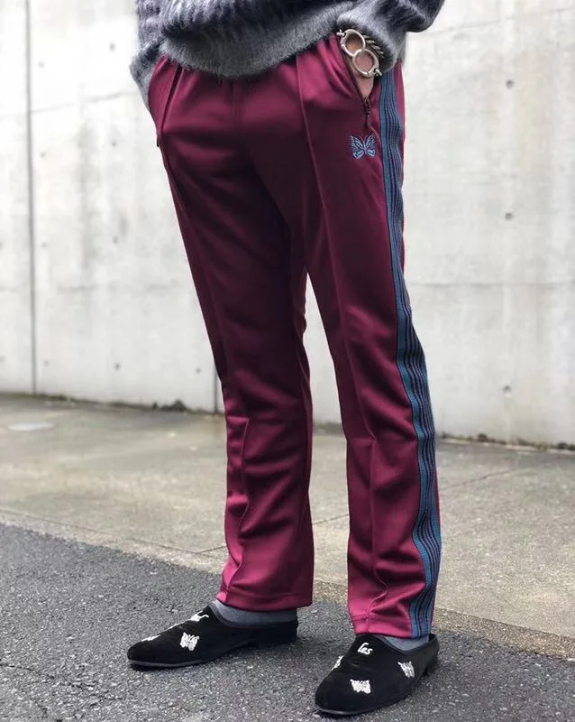 

Best Version 1:1 Japan Needles Side Striped Butterfly Embroidery Men Track Pants Joggers Straight Fit Loose Men Pants Sweatpants