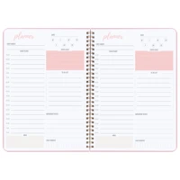 weekly planner hourly appointment notebook record 7am 10pm schedules daily agenda planner 8 x 10flexible pvc cover
