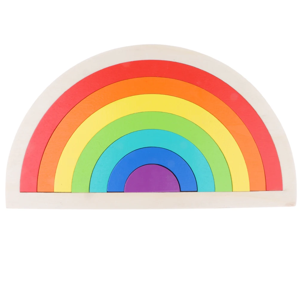

4pcs Baby Rainbow Stackers Semicircle Stacking Blocks Educational Toys