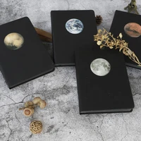 star book black notebook blank inner page paper sketchbook diary for drawing painting office school stationery supplies gifts