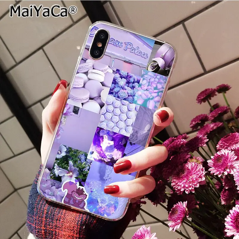 Фиолетовый любовь эстетическое искусство девчачий чехол для телефона iphone 11 12 Pro