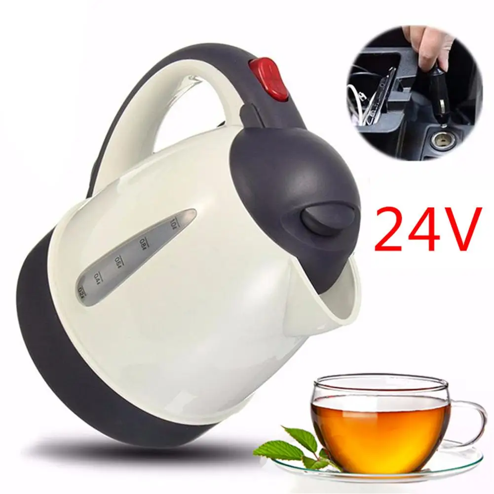 

Auto 24V 1000ML Car Hot Kettle Portable Water Heater Travel for Tea Coffee 304 Stainless Steel Large Capacity Vehicle Heater