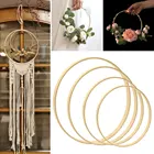 Ловец бамбуковых кругов Цветочная вышивка обруч DIY кольцо для цветочного венка домашний садовый декор растений подвесная корзина Рождественский крест