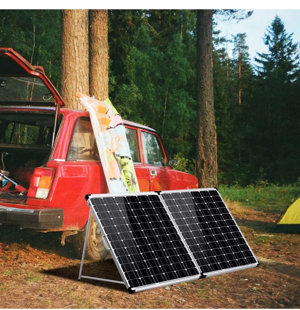 Dokio 200W(2 шт х 100 Вт) складной Панели солнечные + 20A 12VCharge контроллер ячейки/Системы