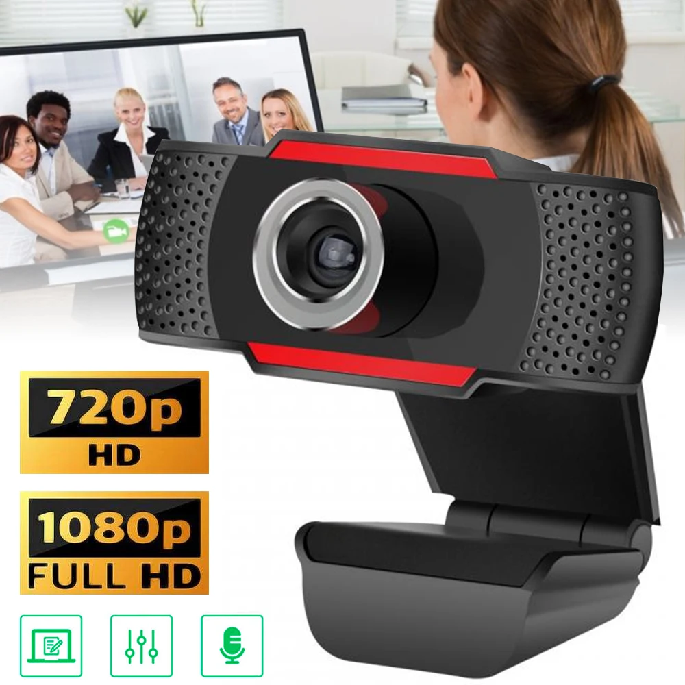 

Мини-веб-камера HD 1080P для ПК, с микрофоном