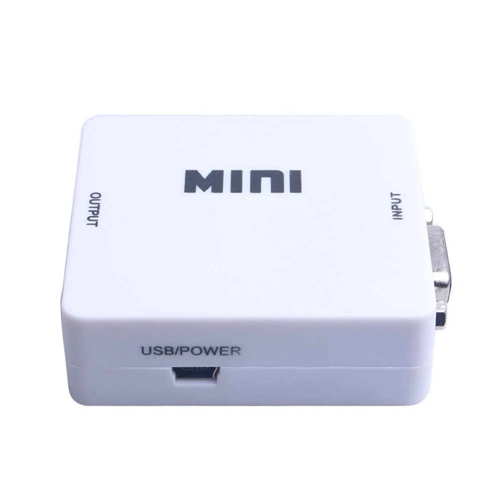 Мини конвертер VGA HDMI совместимый с аудио 1080P адаптер видеобокса для ноутбука ПК