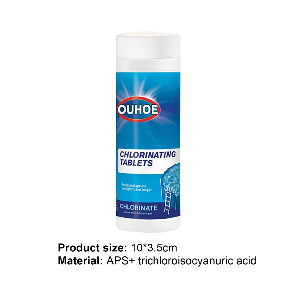 Pool 100pcs/bottle of swimming pool tablets Instant foaming foam cleaner Disinfecting chlorine pads High efficiency and safety | Спорт и