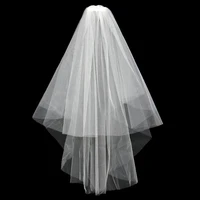 new spring design tulle wedding veils cheap 2022 white ivory bridal veil for bride for mariage wedding accessories