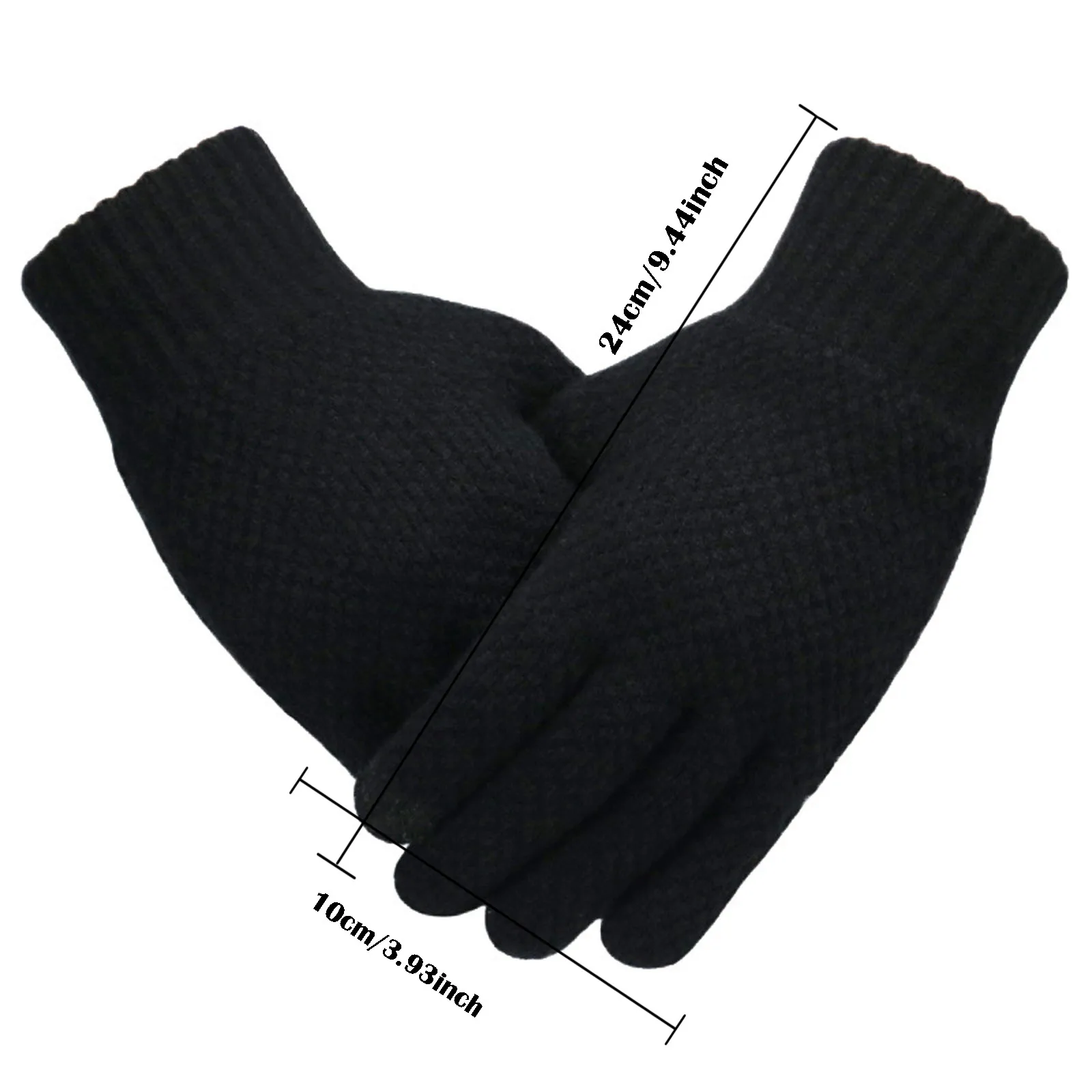 

Men's Winter Gloves Solid Color Knitted Warm Gloves With T-ouch Screen Gloves Men Outdoor Sports Handschoenen Heren