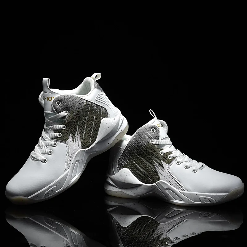 Мужская амортизирующая Баскетбольная обувь Flywire Мужские дышащие Ретро