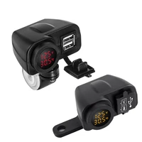 QC3 0 Waterproof Phone Charger Double Usb Moto Motorcycle Cigarette Lighter Socket For Starting Device Voltmeter Temperature