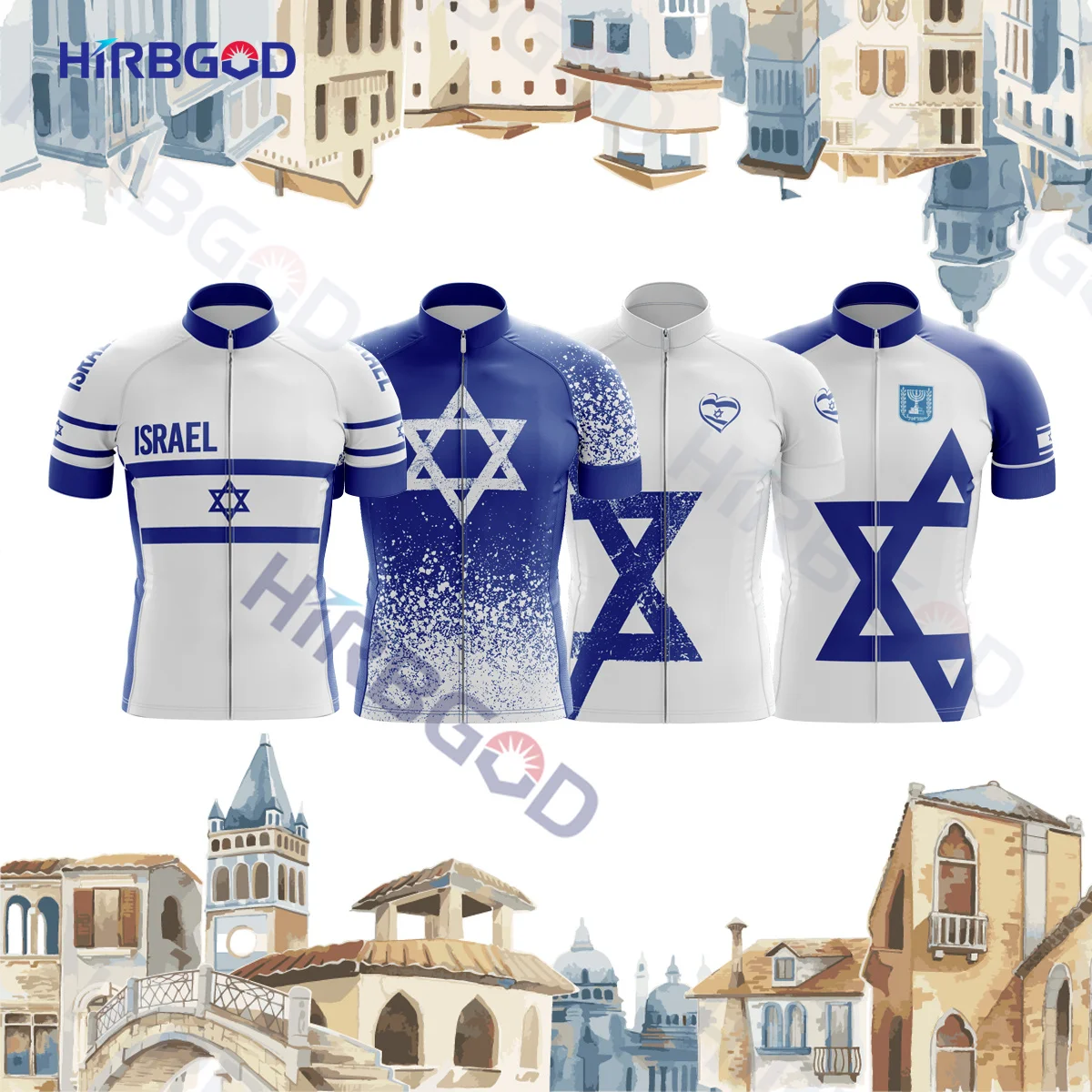HIRBGOD-Camiseta de manga corta de ciclismo para hombre, ropa transpirable de equipo, secado rápido, color blanco, verano, 2022