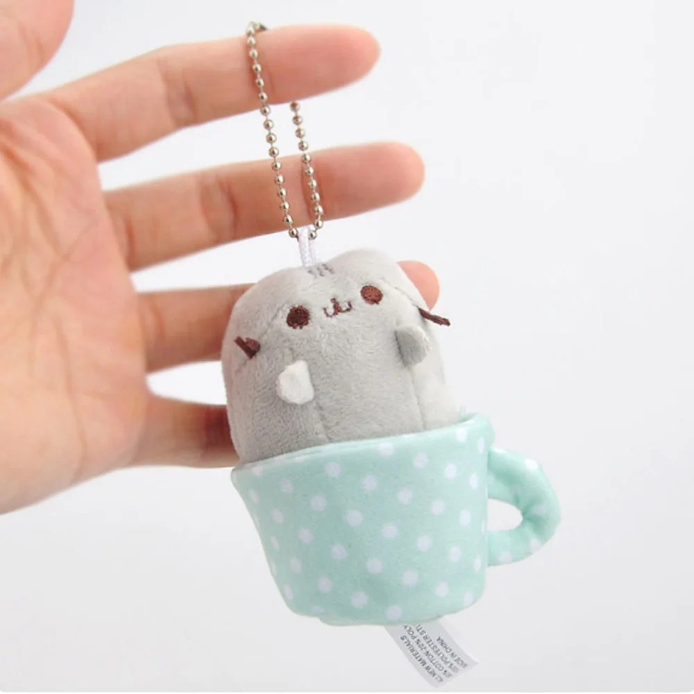 Cup 8CM 14 видов стилей, единорог, Кит, леопард, тигр, панда, Лев, котики, Civet Cat, 8 см, мягкая подвеска для ключей, кукла, игрушка SYTJ - Цвет: Cup 8CM