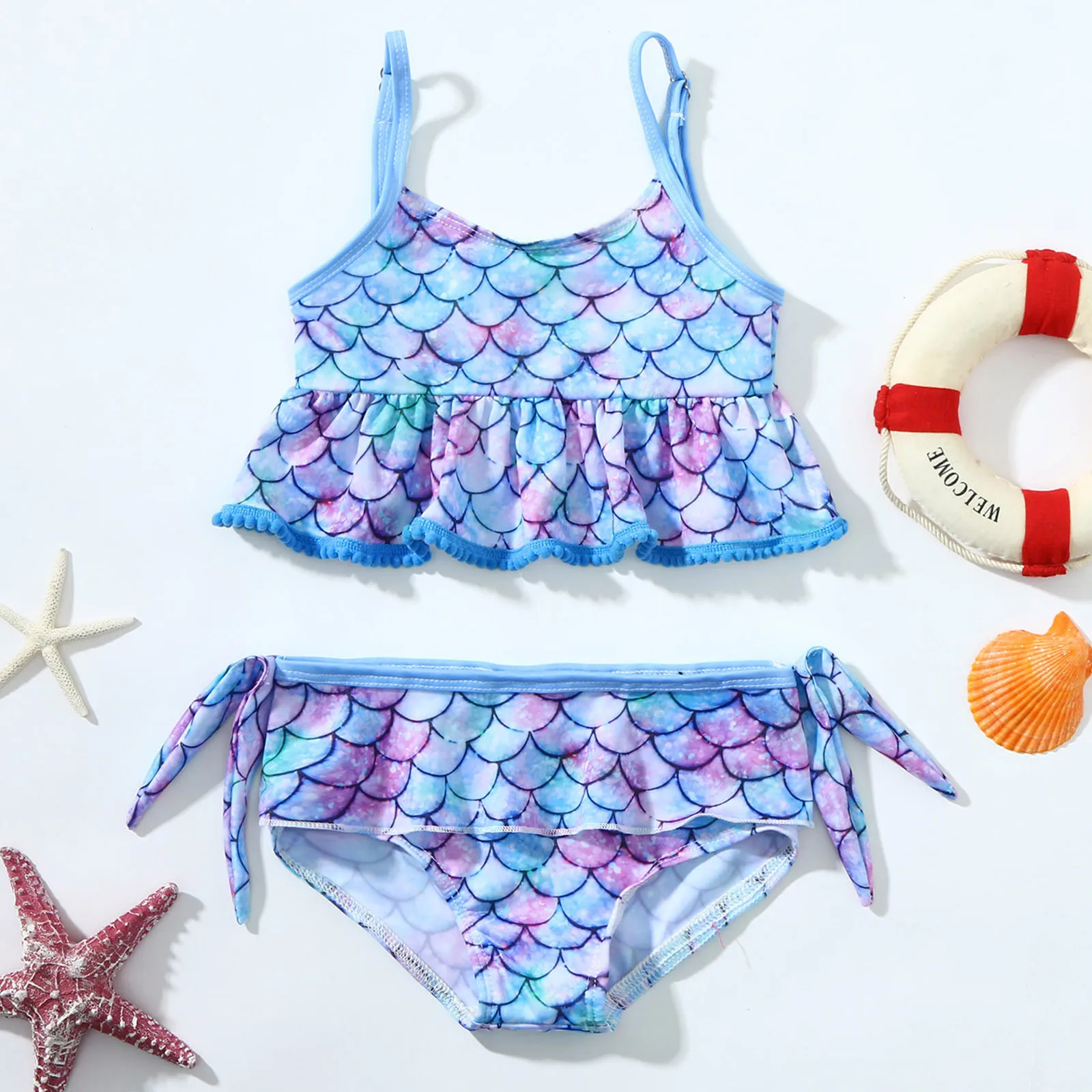 Летний купальник-бикини для девочек с принтом | Детская одежда и обувь