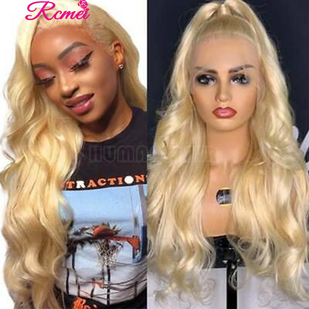 

13x4 Body Wave 613 Honey Blonde Lace Front Human Hair Wigs Pre plucked Brazilian Glueless Lace Frontal Wig Remy Hair 150%