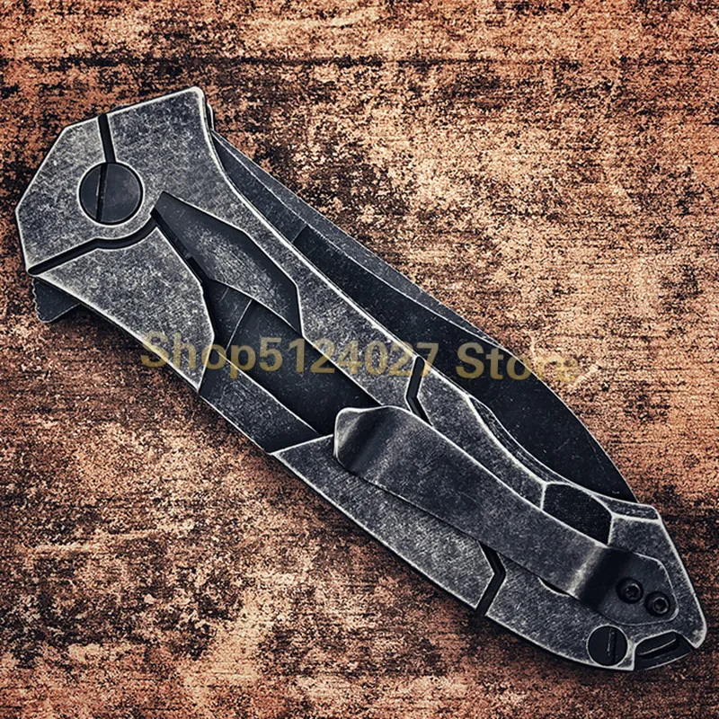 Eafengrow D2 лезвие все стальные CNC резьба стальная ручка складной Открытый выживания