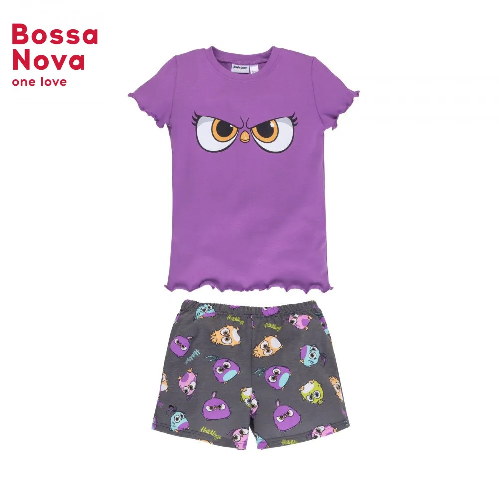 Пижама футболка и шорты для девочек 'Angry Birds' BOSSA NOVA 352АБ 227|Комплекты пижам| |