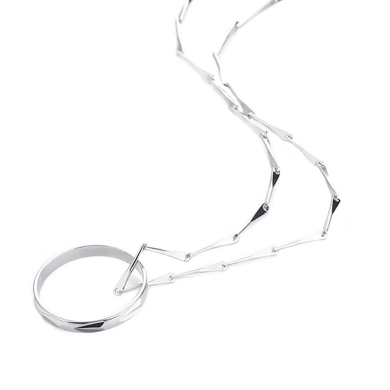 Ring Necklace Female Male Korean Fashion Simple Short Clavicle Chain Couple Student Girlfriends Neck Ornament Hipster | Украшения и