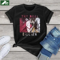 funny anime t shirt women clothing eren real enemy attack on titans graphic womens t shirts vintage unisex tops cotton tees