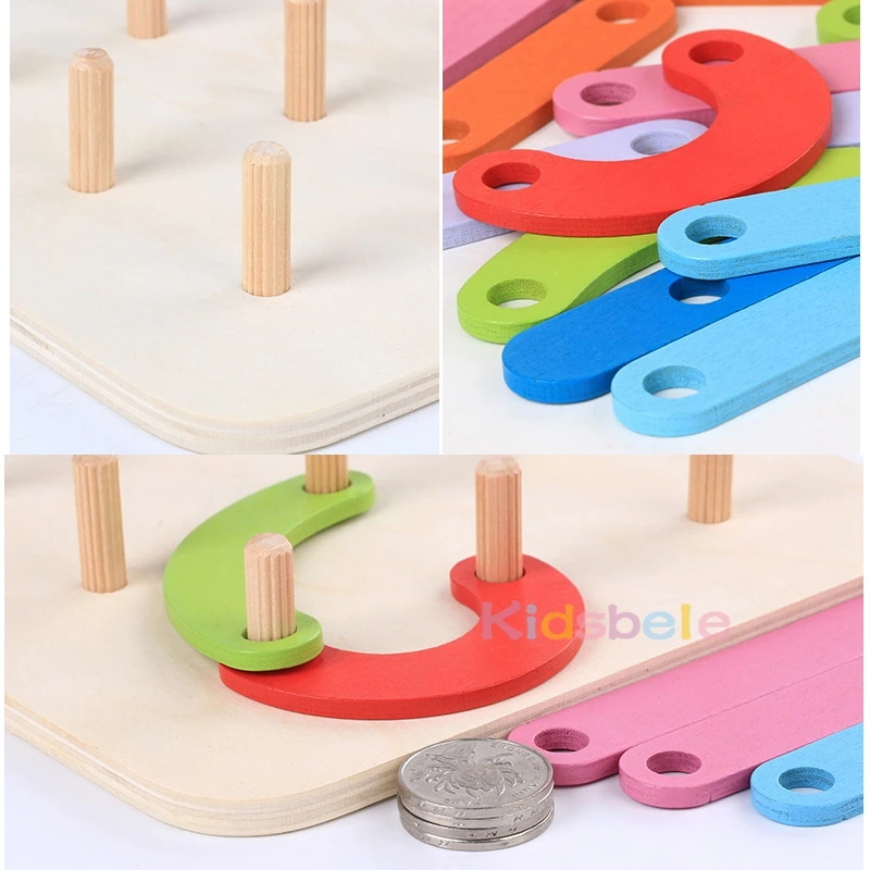 Игрушки Монтессори детские математические игрушки доски для ногтей креативные