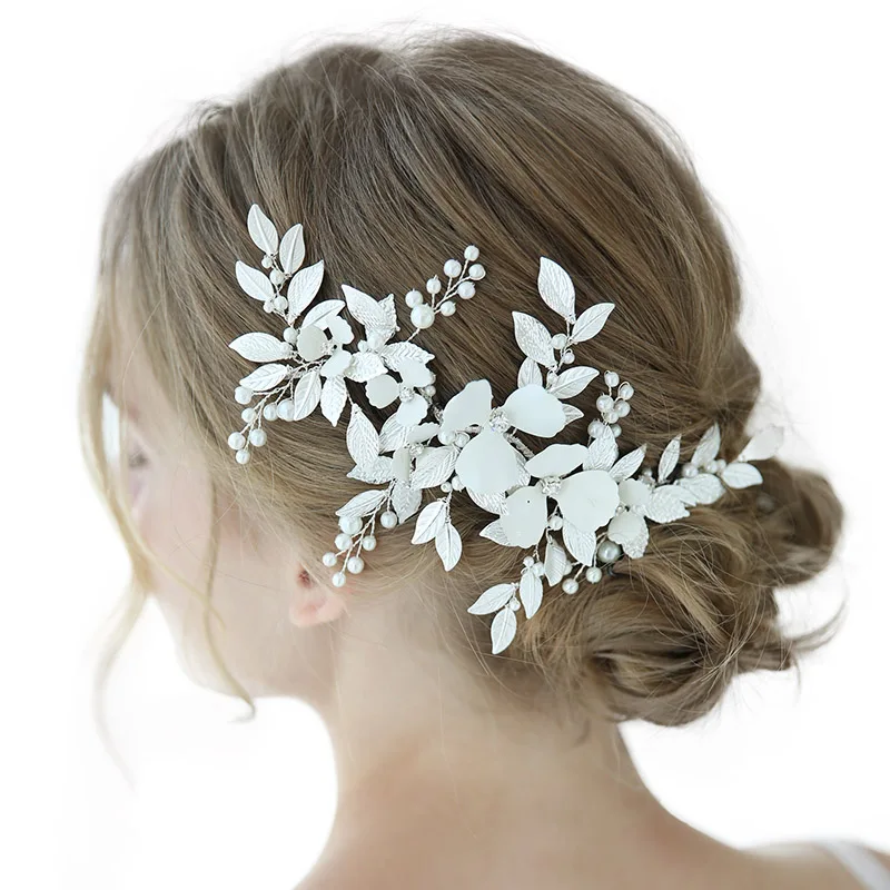 

Женская заколка для волос, с жемчугом